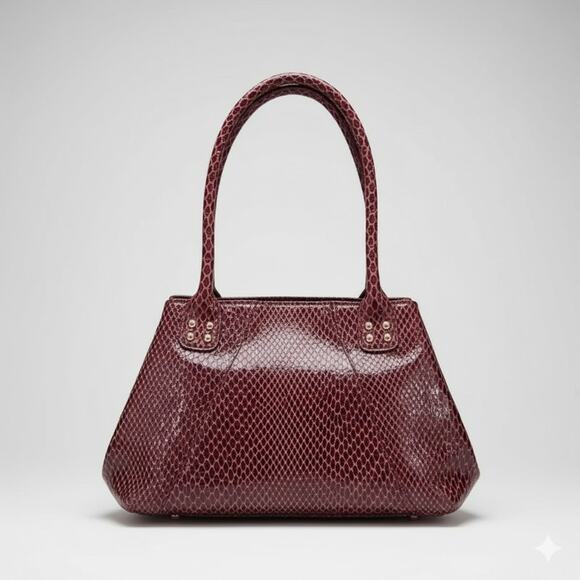 ⚡️SALE! La Gioe d Toscana by Sharon Gioe Burgundy Leather Purse - Picture 3 of 11
